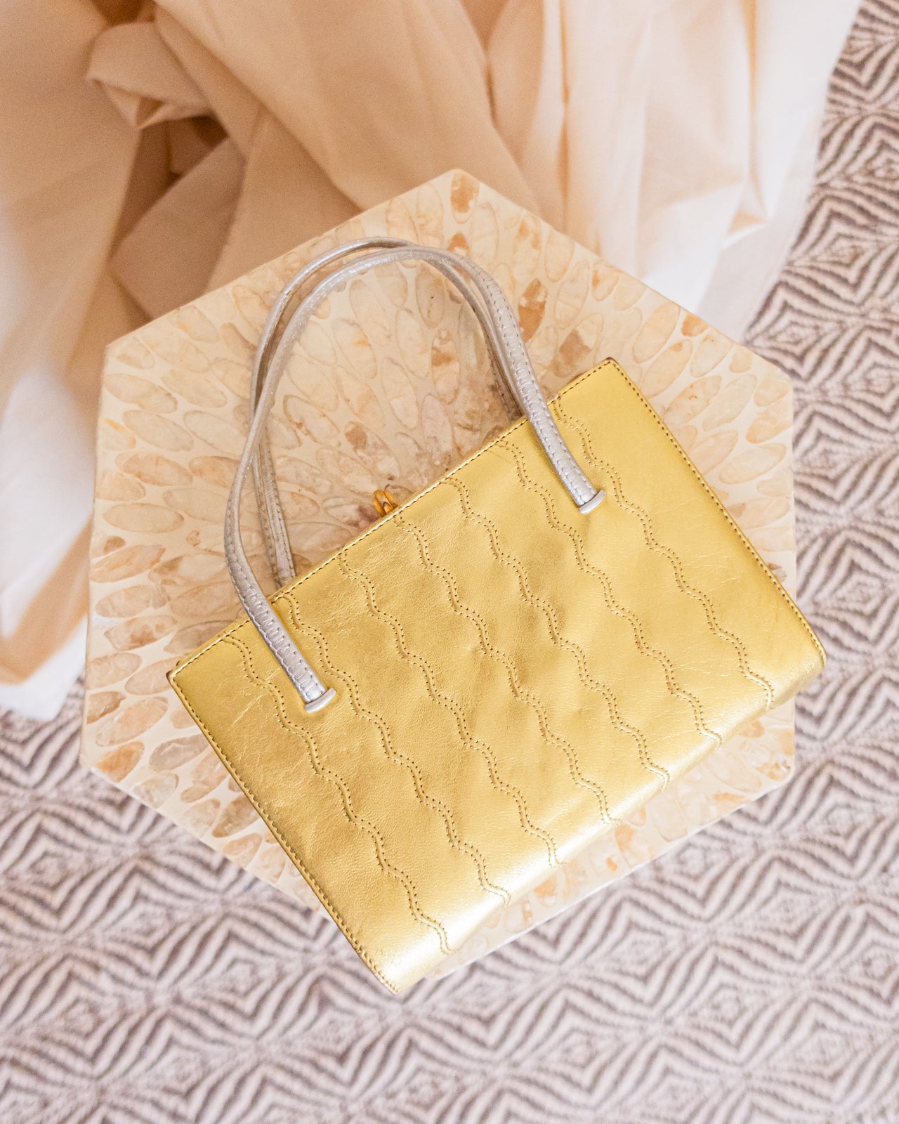 Tinsel Gold and Silver Vintage Handbag