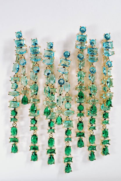 Madison Turquoise and Green Ombre Earrings
