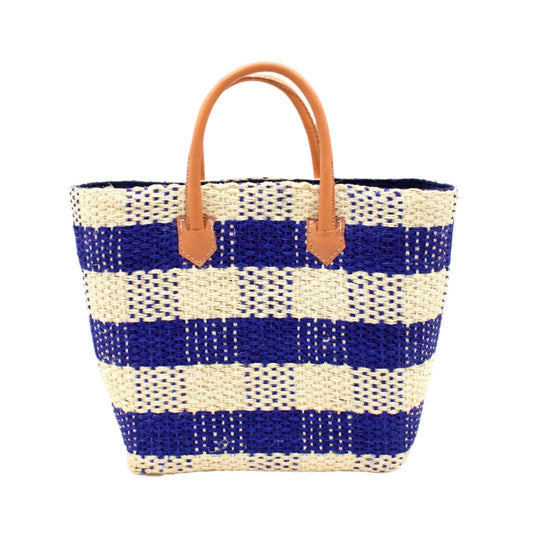 Bags - Agave Fiber Gingham Tote - Curated Dry Goods