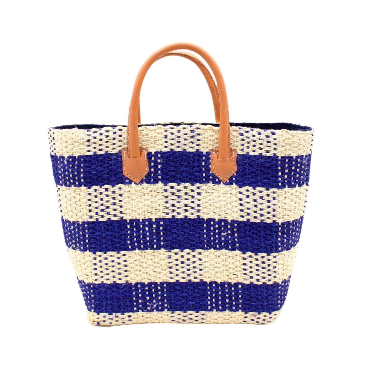 Bags - Agave Fiber Gingham Tote - Curated Dry Goods