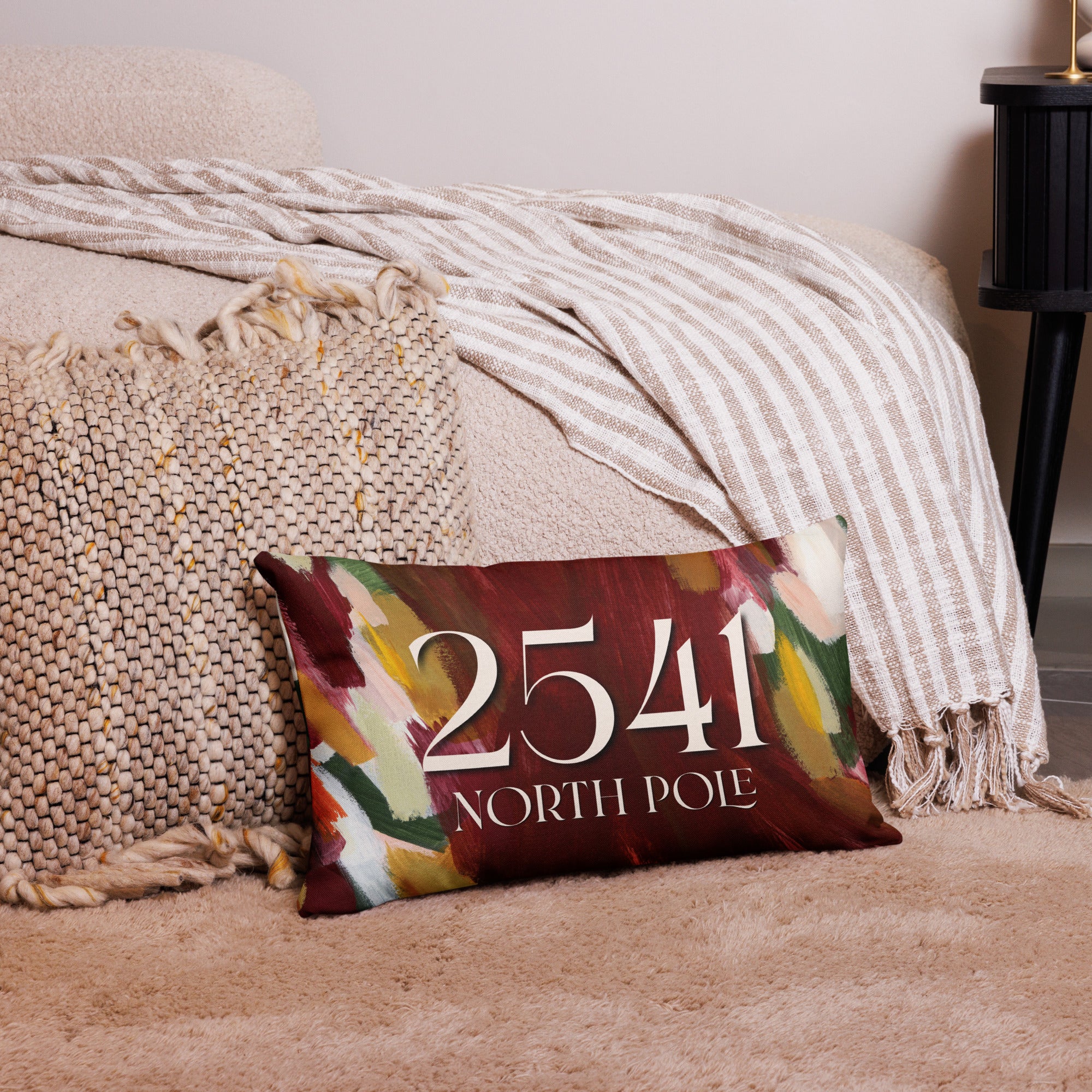 Custom Pillow in Ruby Red