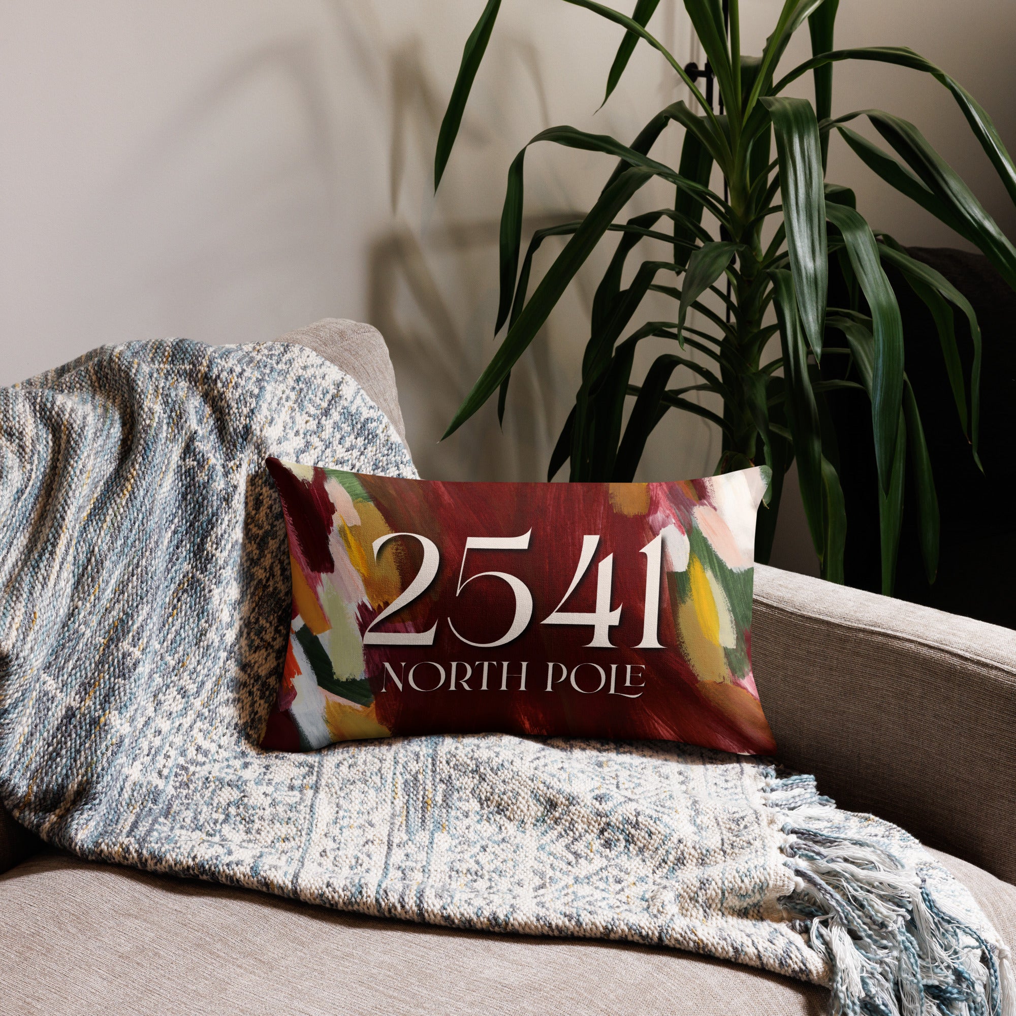 Custom Pillow in Ruby Red