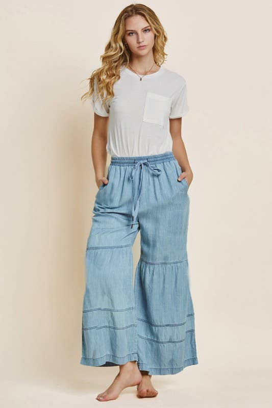 Pants - Alys Tiered Wide Leg Pants - Curated Dry Goods