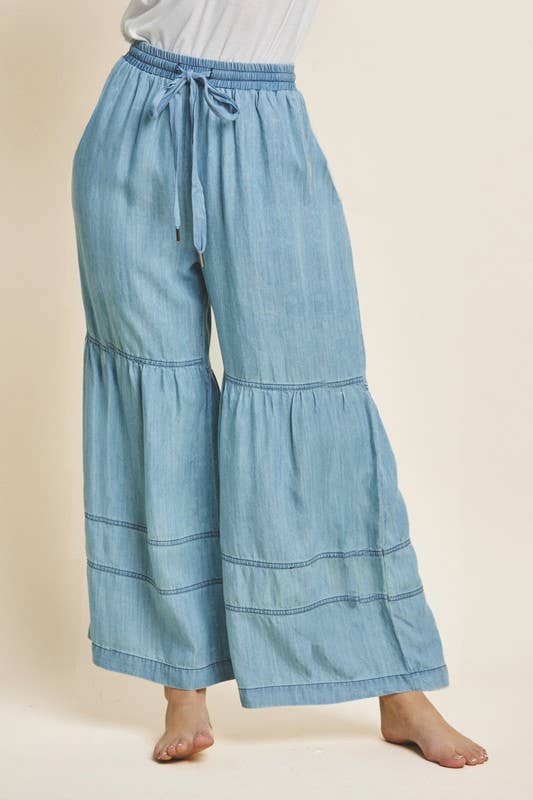 Pants - Alys Tiered Wide Leg Pants - Curated Dry Goods