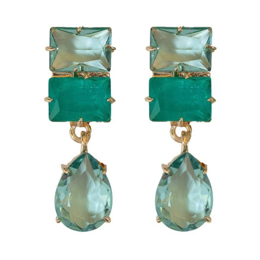 Earrings - Amalfi Turquoise Gem Drop Earrings - Curated Dry Goods