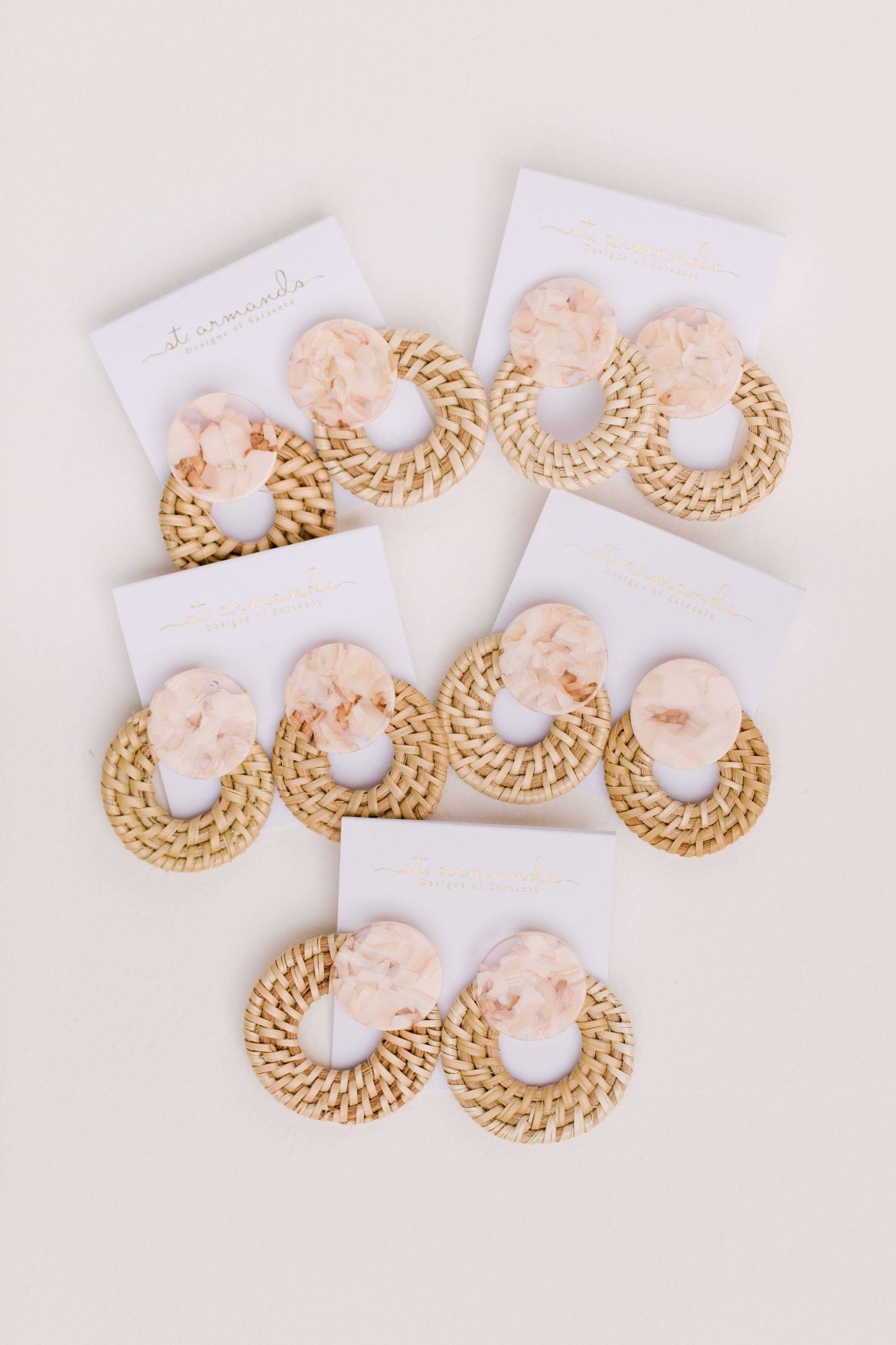 Earrings - Bali Rattan Statement Earrings - Curated Dry Goods