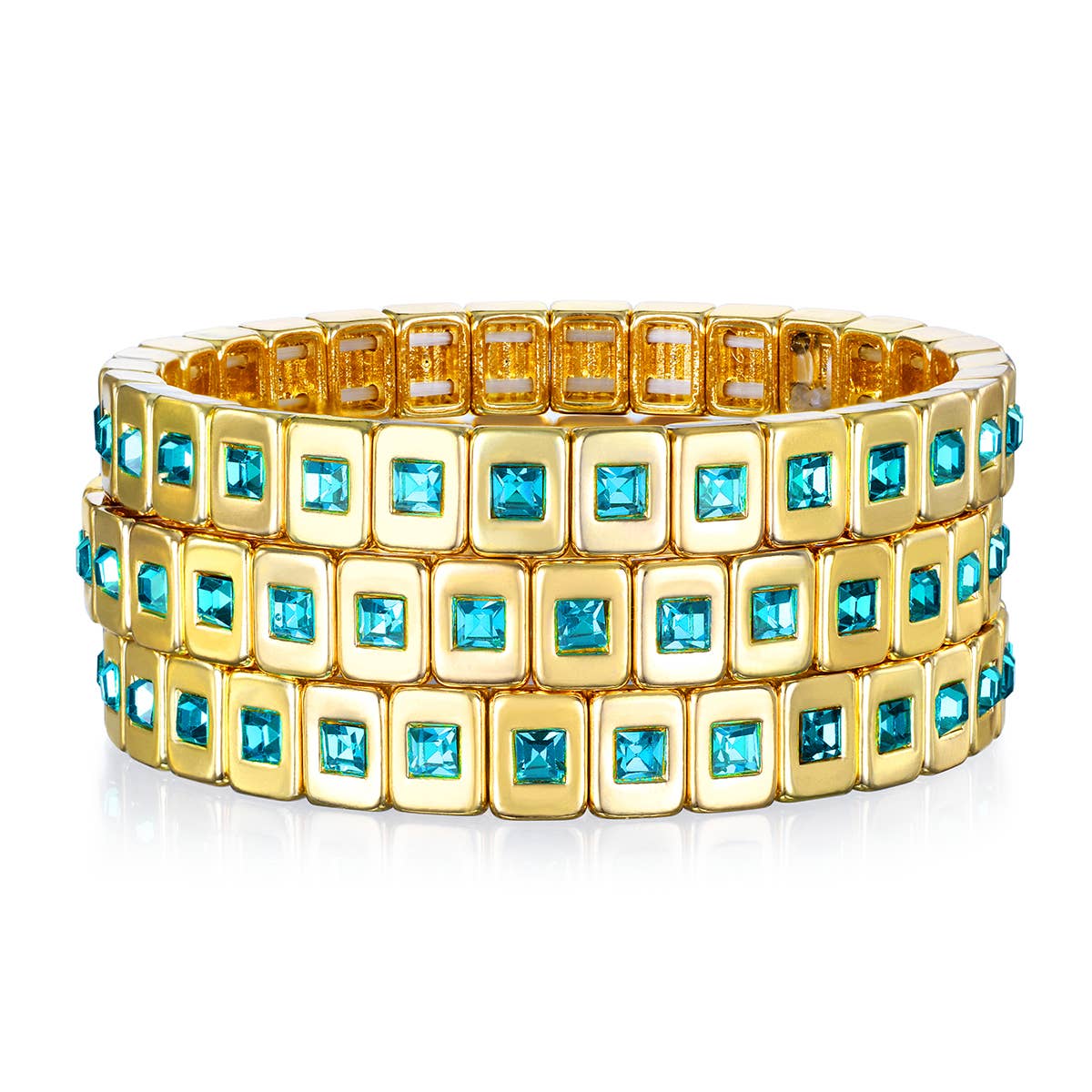 Bracelet - Blue Sparkle Tile Bracelet - Curated Dry Goods