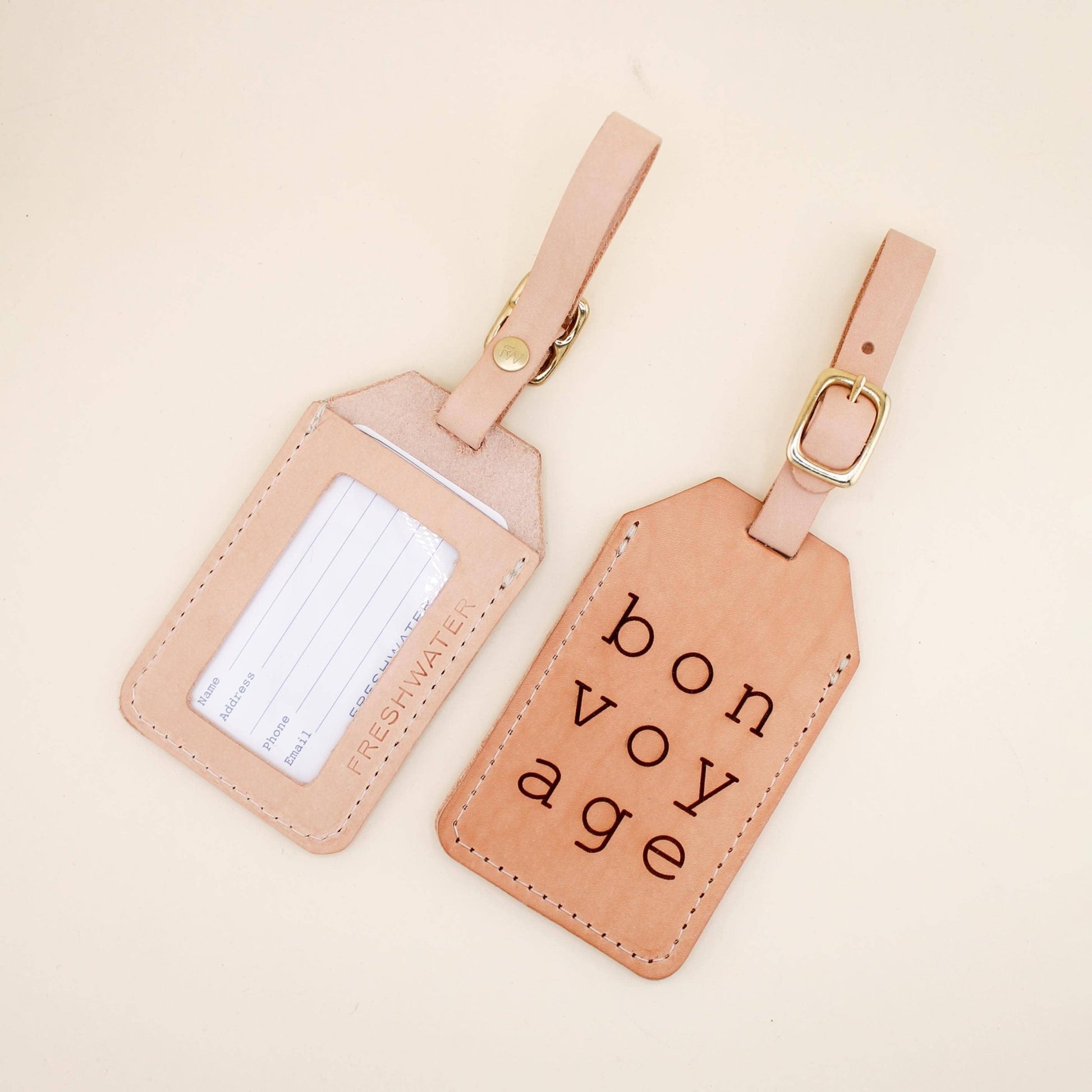 Luggage Tag - Bon Voyage Luggage Tag - Curated Dry Goods