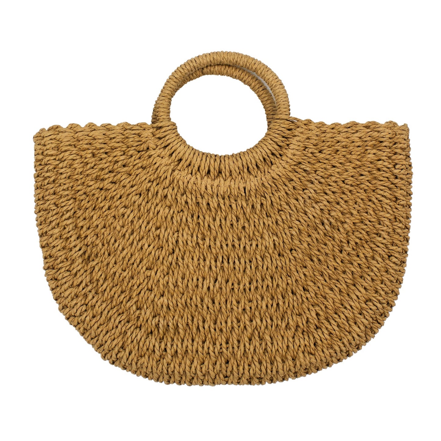 Bags - Captiva Half Moon Raffia Tote - Curated Dry Goods