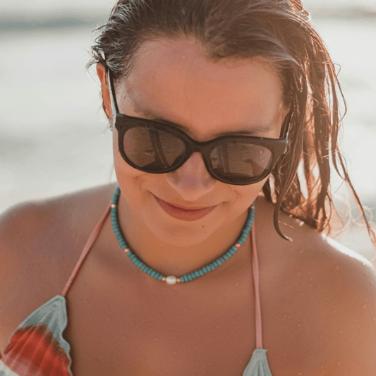 Necklace - Cedar Key Turquoise Pearl Necklace - Curated Dry Goods