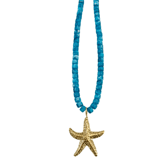 Necklace - Delray Beaded Necklace with Starfish Charm - Curated Dry Goods