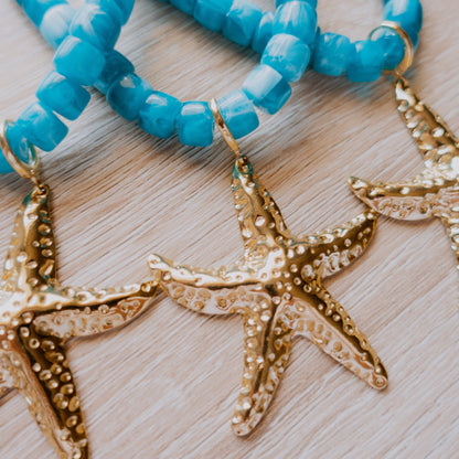 Necklace - Delray Beaded Necklace with Starfish Charm - Curated Dry Goods