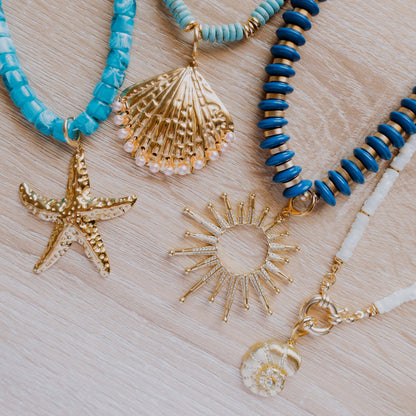 Necklace - Delray Beaded Necklace with Starfish Charm - Curated Dry Goods