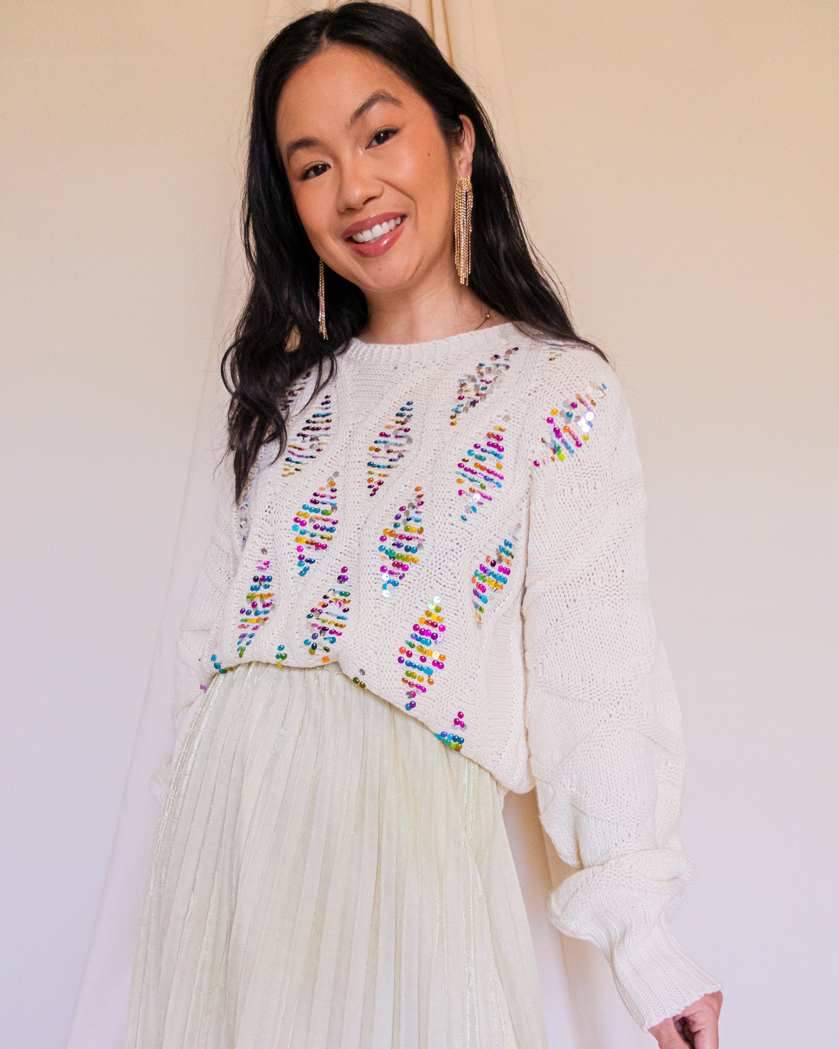 Sequin Embellished Sweater