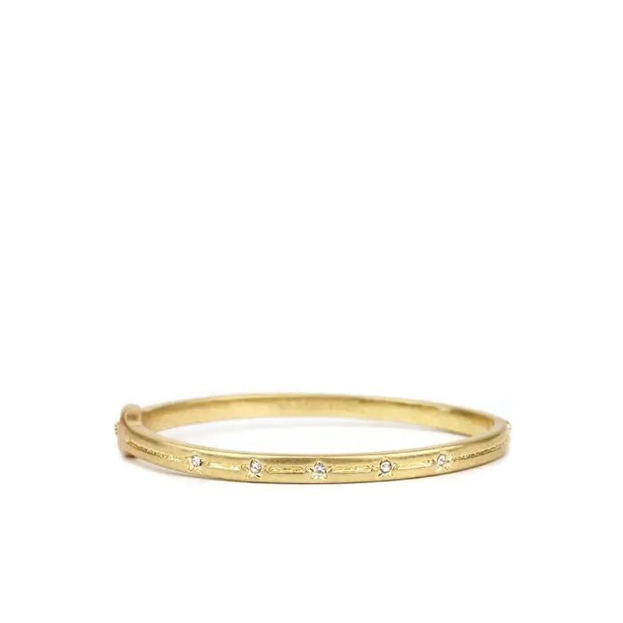 Bracelet - Engraved Star Bangle - Curated Dry Goods