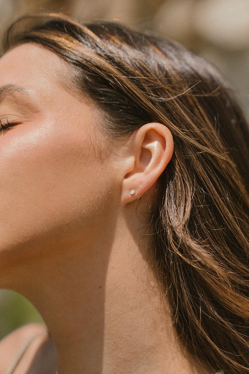 Earrings - Feeling Free Opal Stud Earrings - Curated Dry Goods