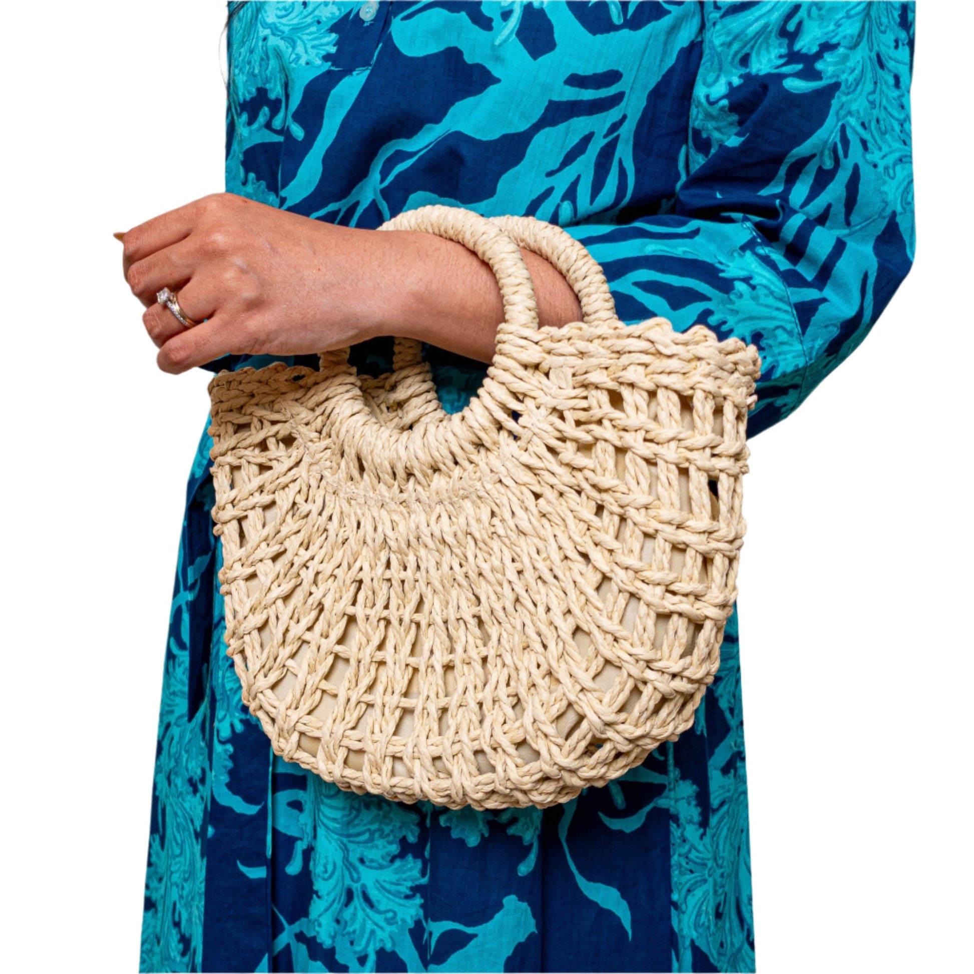 Bags - Getaway Crossbody Straw Tote - Curated Dry Goods