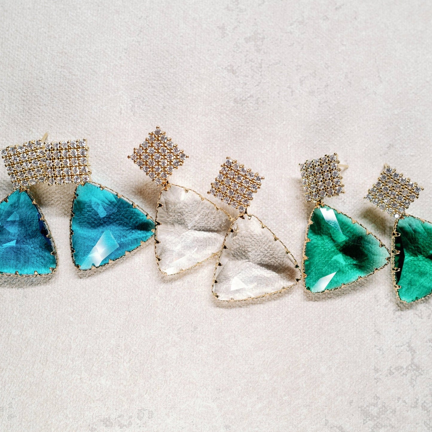 Earrings - Ginnie Pavé Crystal Earrings - Curated Dry Goods