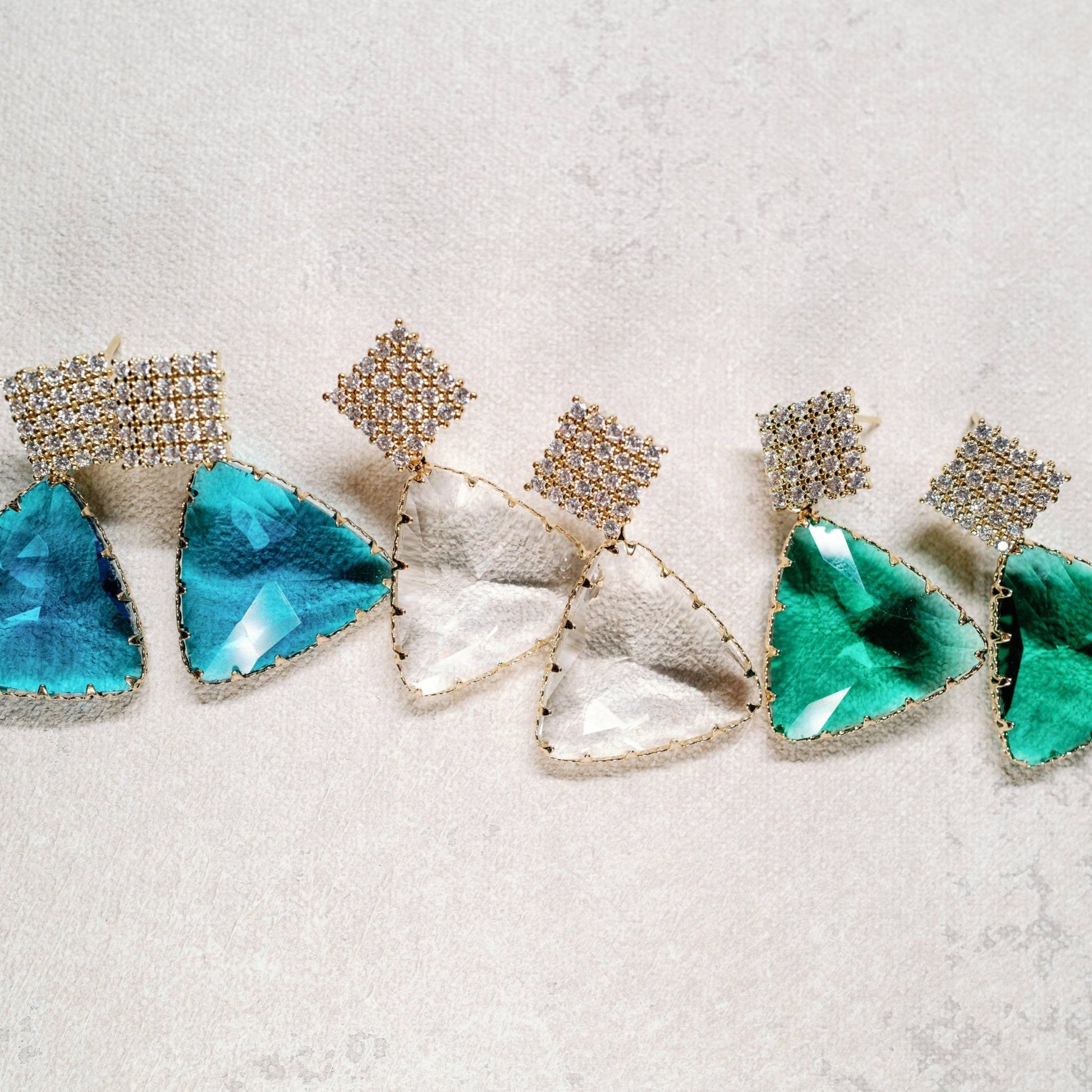 Earrings - Ginnie Pavé Crystal Earrings - Curated Dry Goods