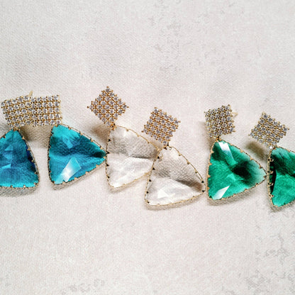 Earrings - Ginnie Pavé Crystal Earrings - Curated Dry Goods