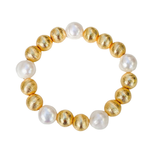Bracelet - Gold Coast Pearl and Bead Bracelet - Curated Dry Goods