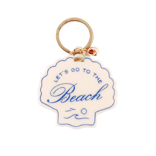 Beach Seashell Charm Keychain