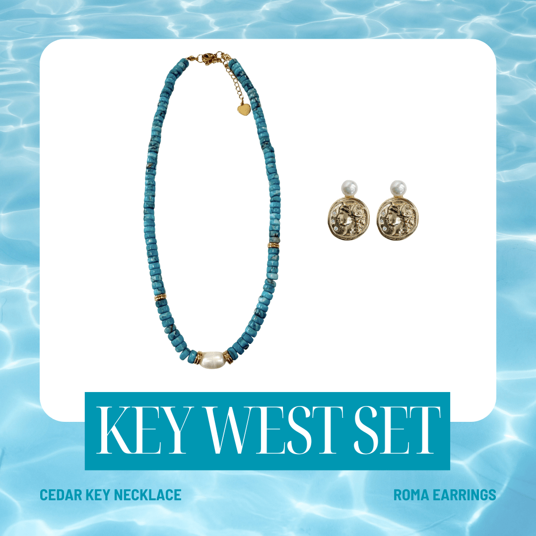 Set - Key West Necklace & Earrings Set - Curated Dry Goods