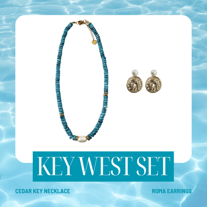Set - Key West Necklace & Earrings Set - Curated Dry Goods