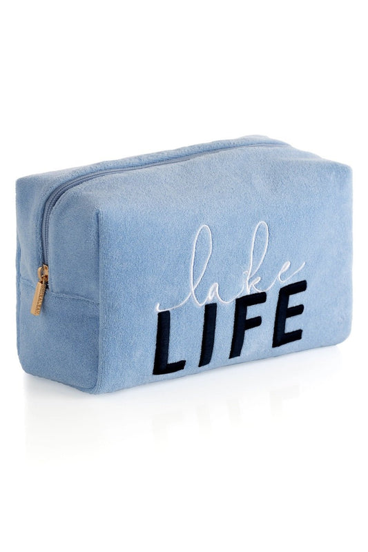 Pouch - Lake Life Terry Cloth Zip Pouch - Curated Dry Goods