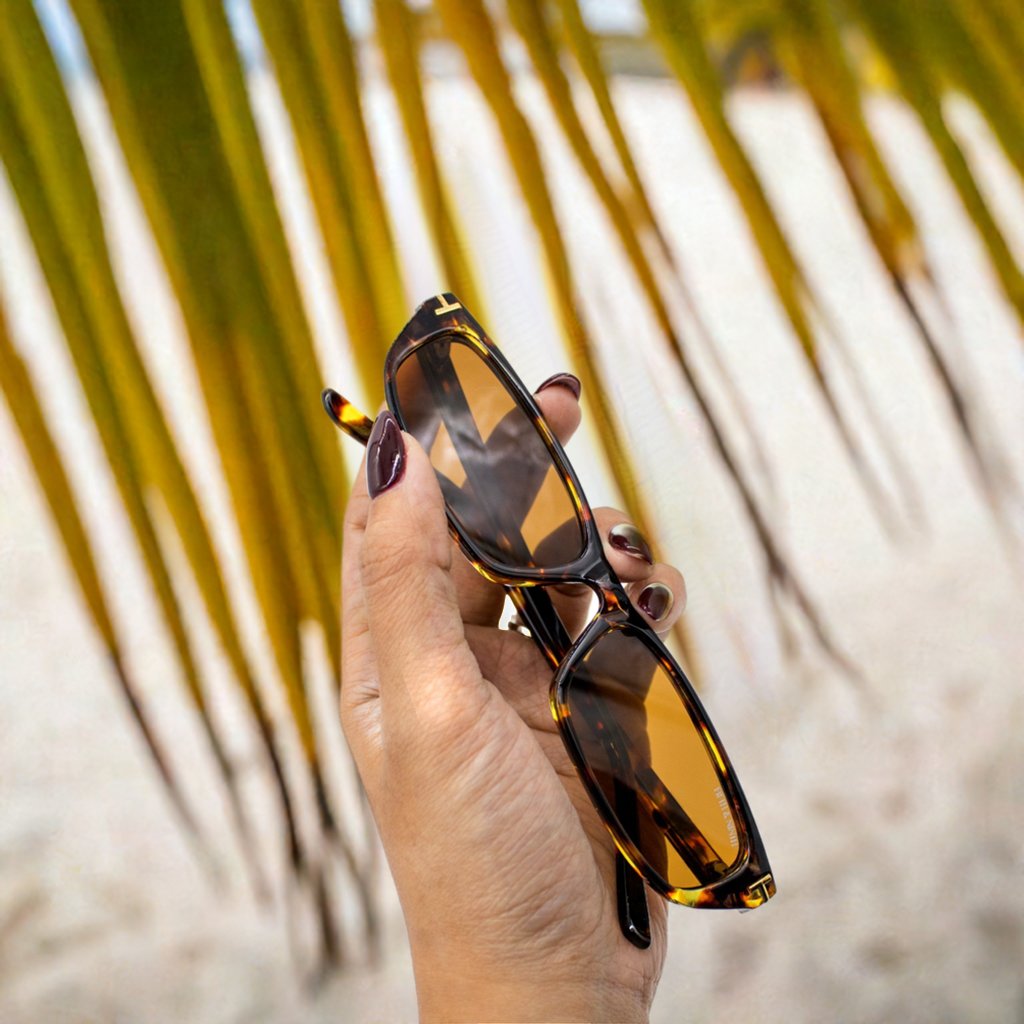 Sunglasses - Lana Slim Rectangle Sunglasses - Curated Dry Goods