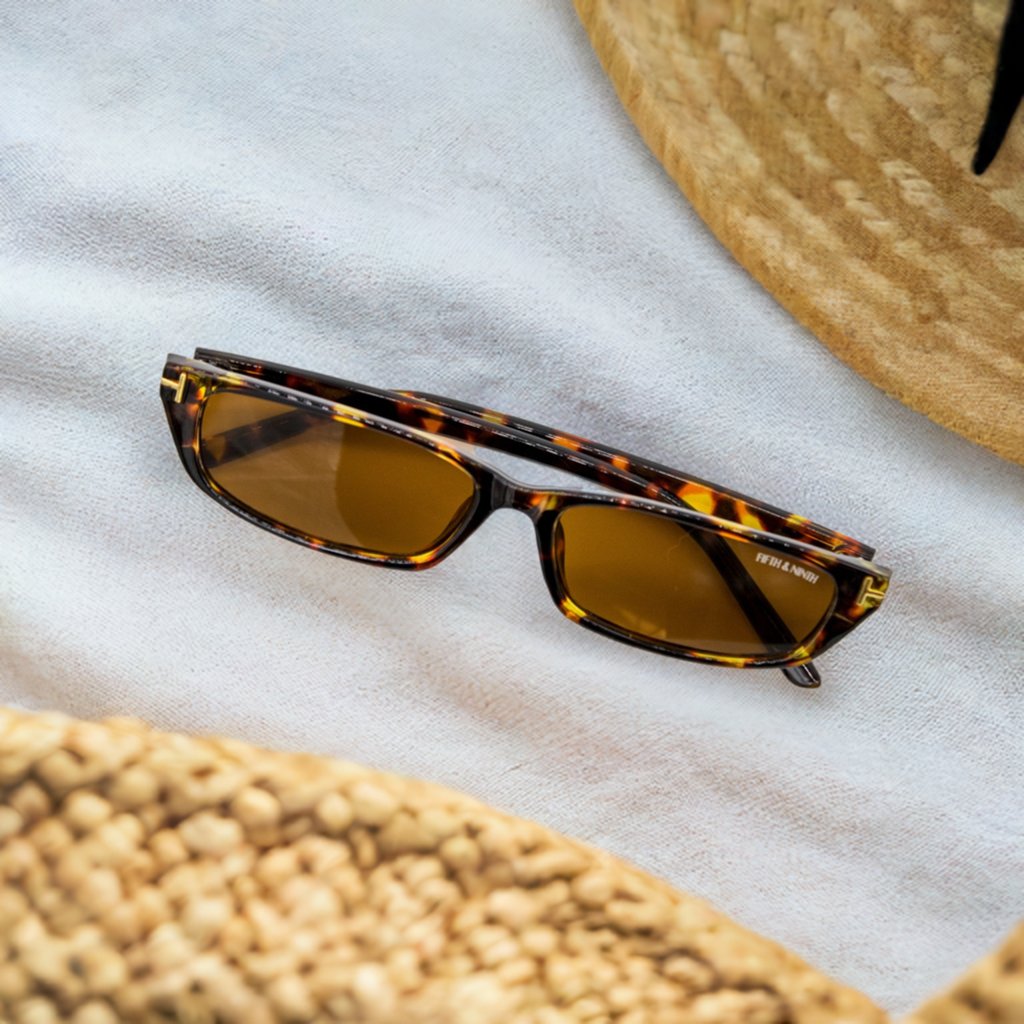 Sunglasses - Lana Slim Rectangle Sunglasses - Curated Dry Goods