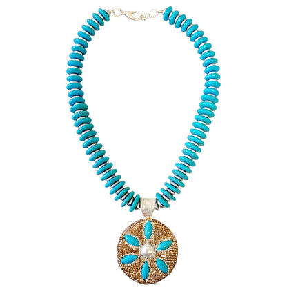 Necklace - Lantana Turquoise Beaded Necklace - Curated Dry Goods