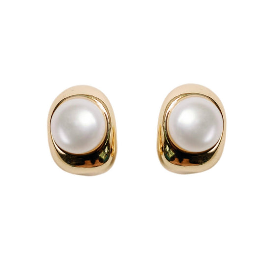 Earrings - Lido Pearl Huggie Hoops - Curated Dry Goods