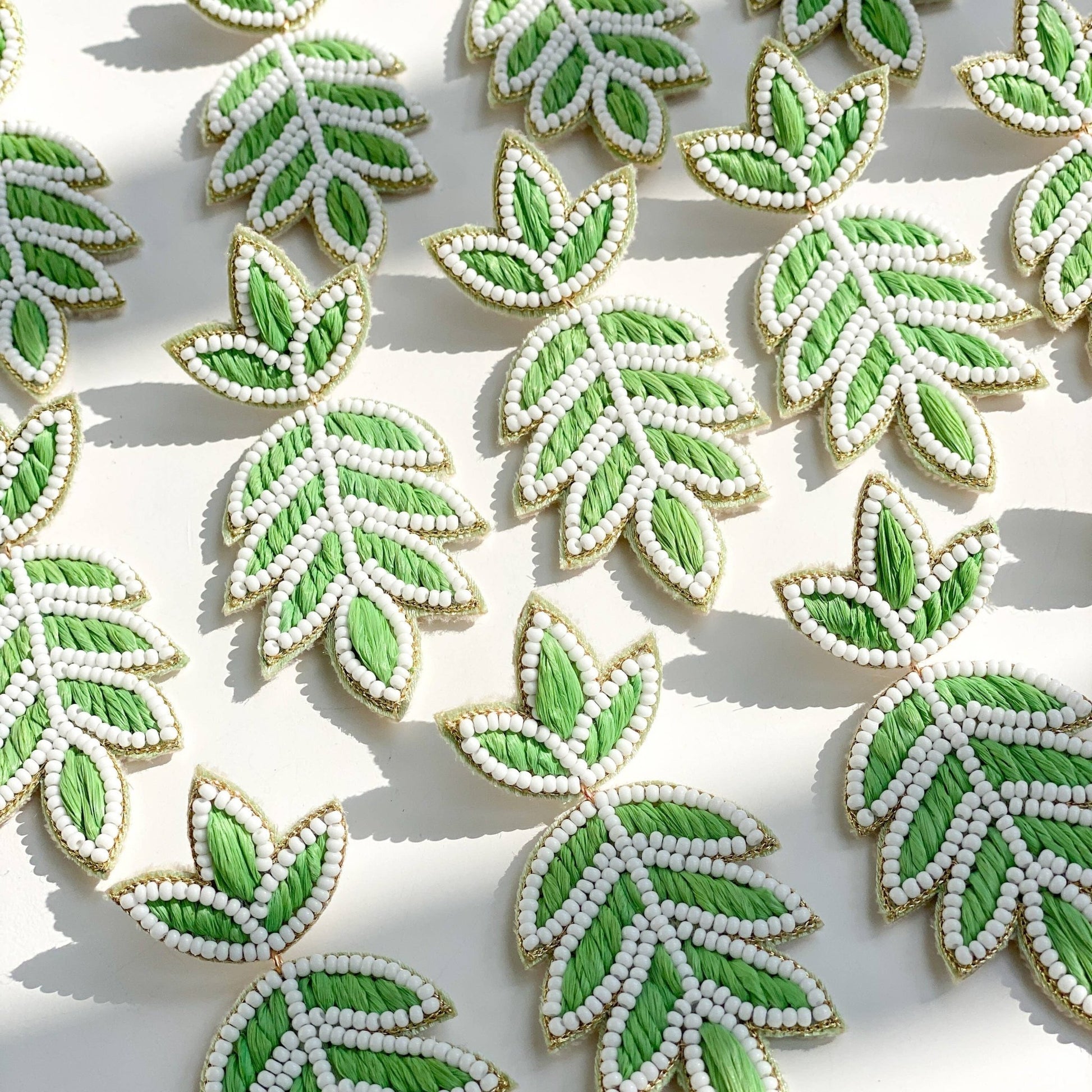 Earrings - Lime Green Lilly Palm Earrings - Curated Dry Goods