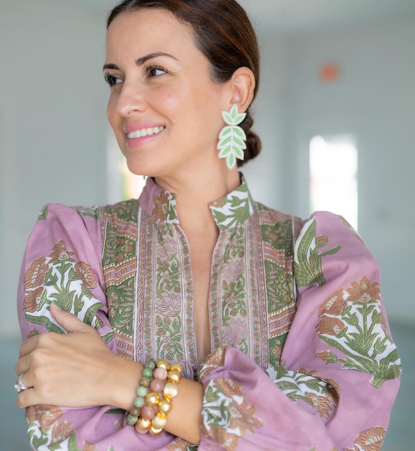 Earrings - Lime Green Lilly Palm Earrings - Curated Dry Goods