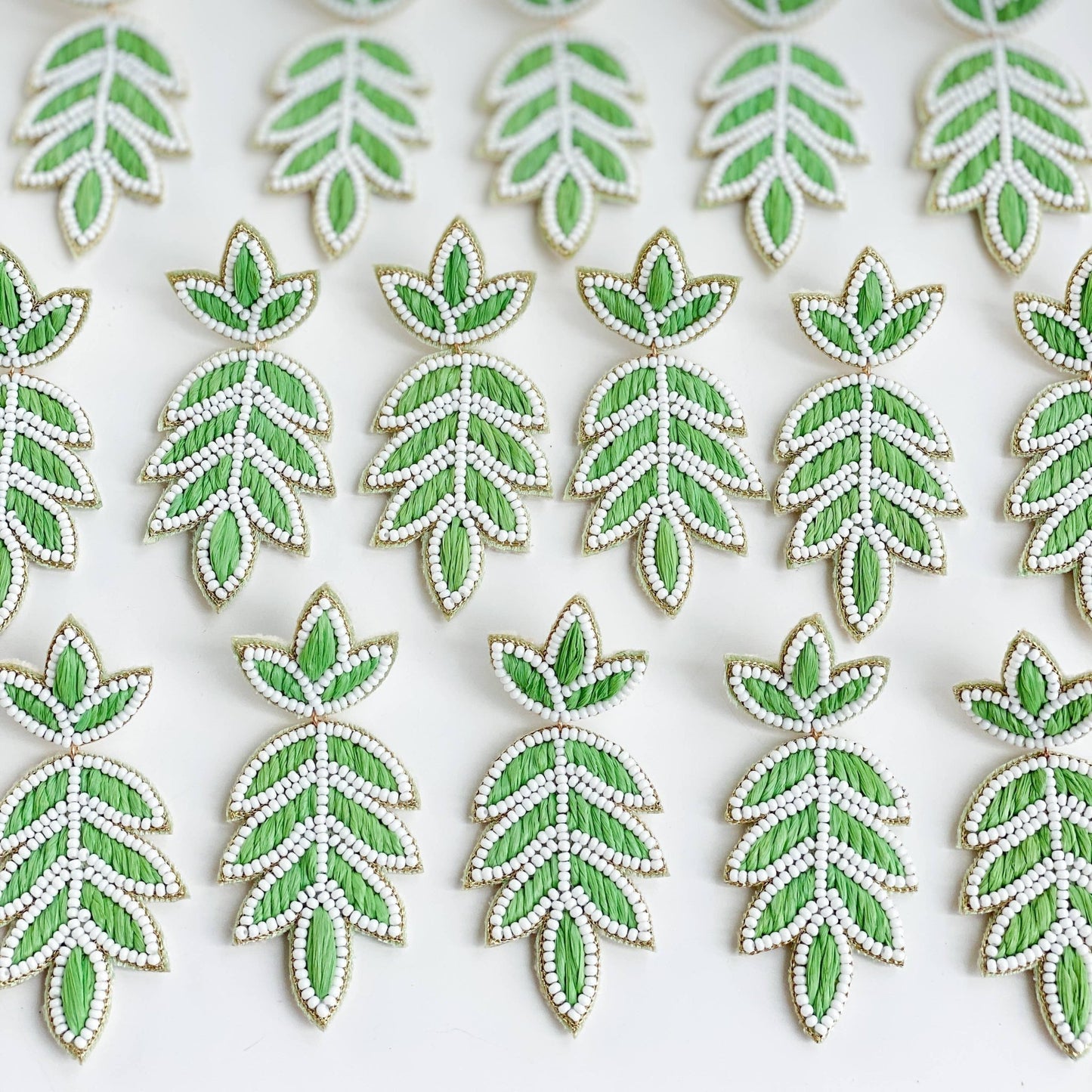 Earrings - Lime Green Lilly Palm Earrings - Curated Dry Goods