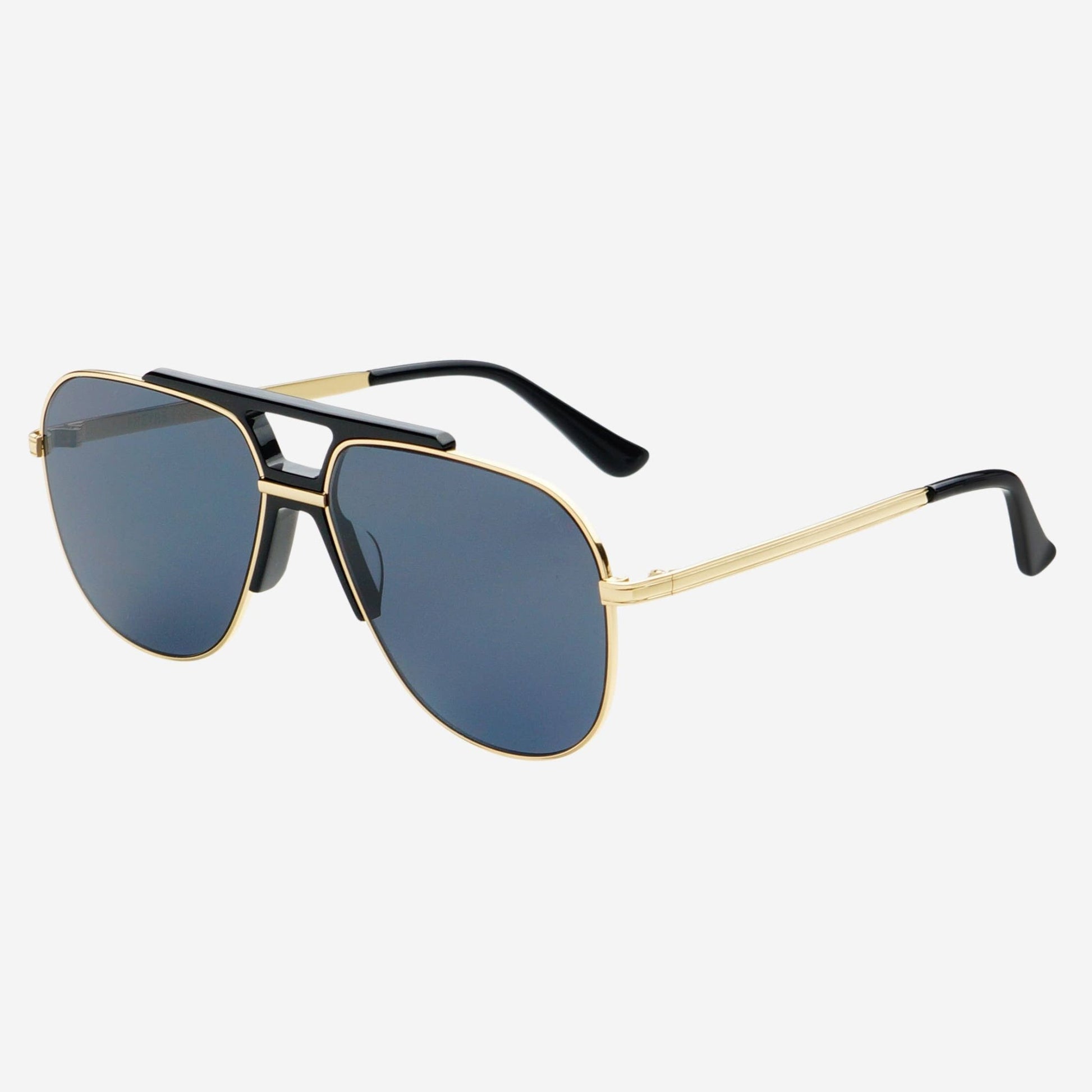 Sunglasses - Logan Aviator Glasses (Black) - Curated Dry Goods