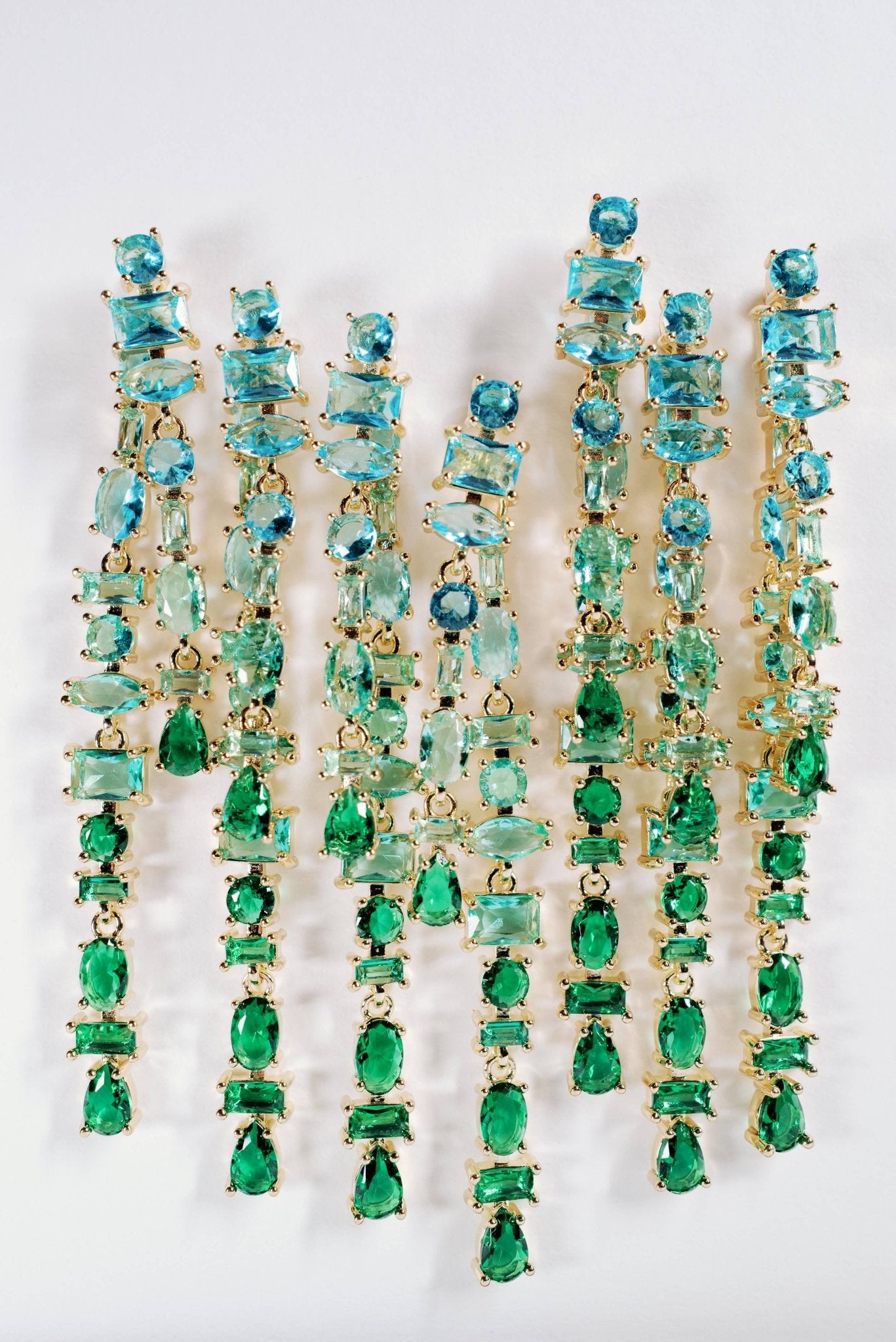 Earrings - Madison Turquoise and Green Ombre Earrings - Curated Dry Goods