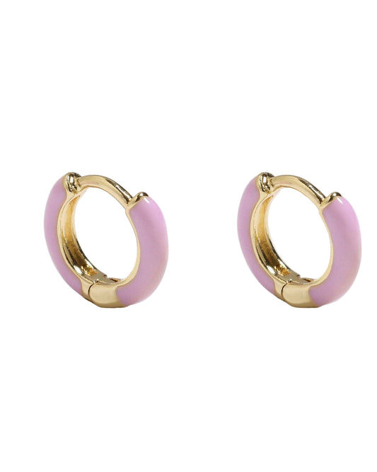Earrings - Mini Enamel Huggies - Curated Dry Goods
