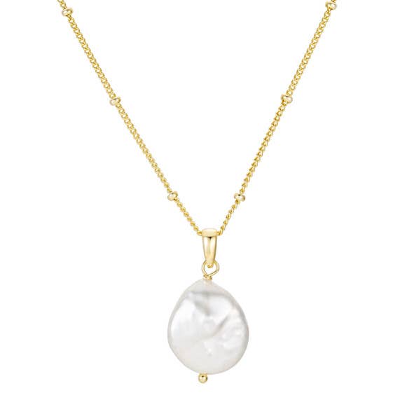 Necklace - Naples Freshwater Pearl Pendant Necklace - Curated Dry Goods