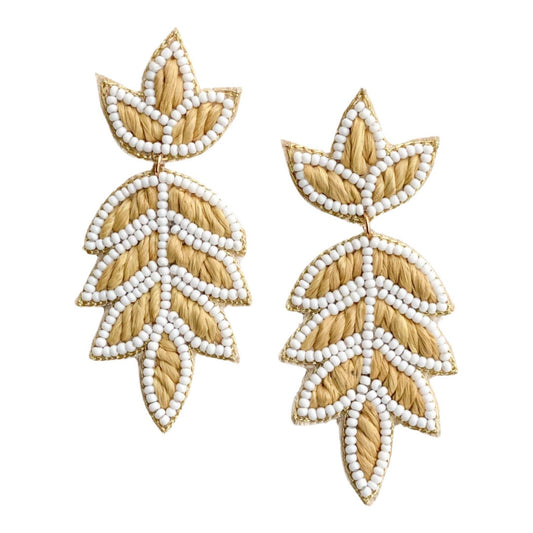 Earrings - Natural Lilly Palm. Earrings - Curated Dry Goods