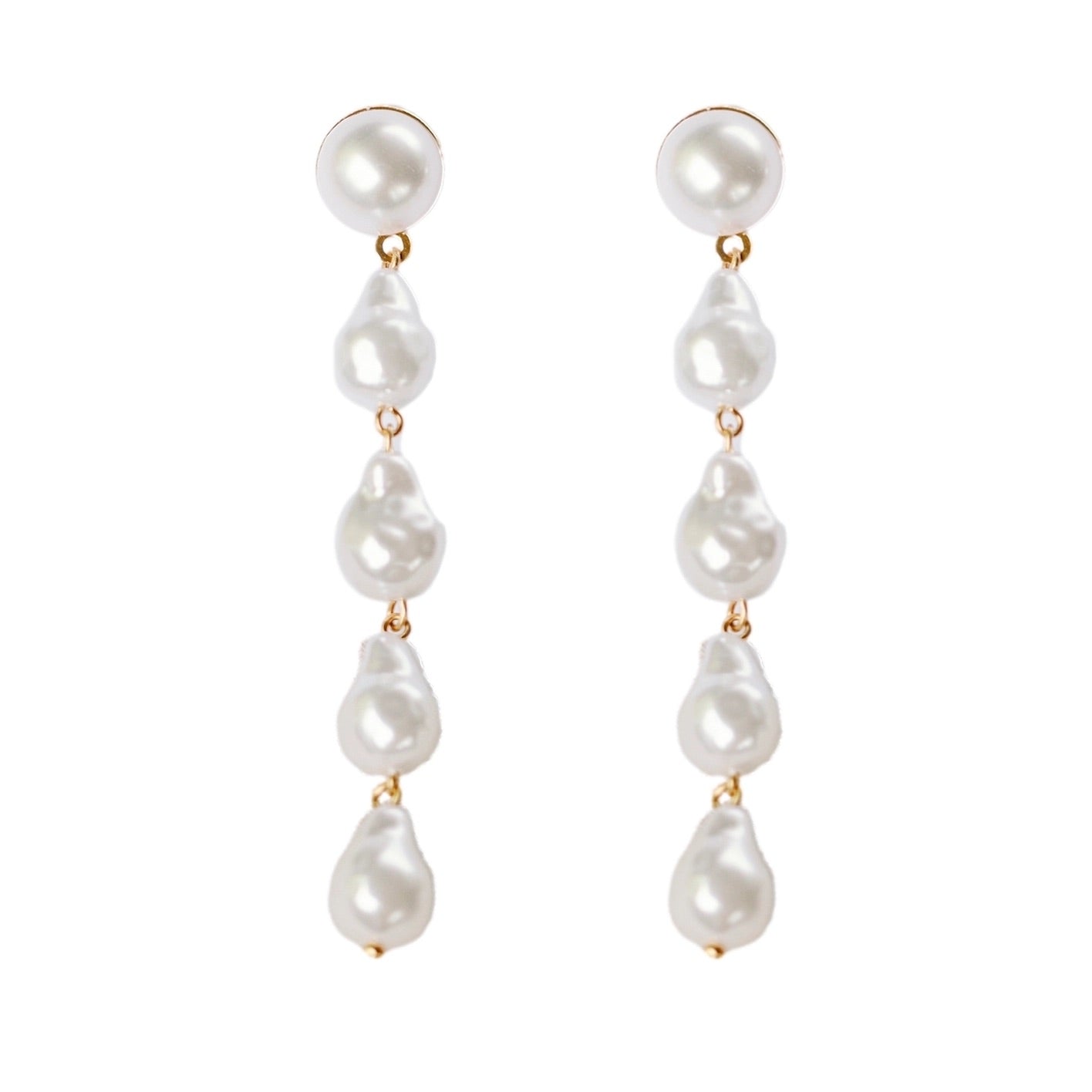 Earrings - Natural Pearl Statement Drop Earrings - Curated Dry Goods