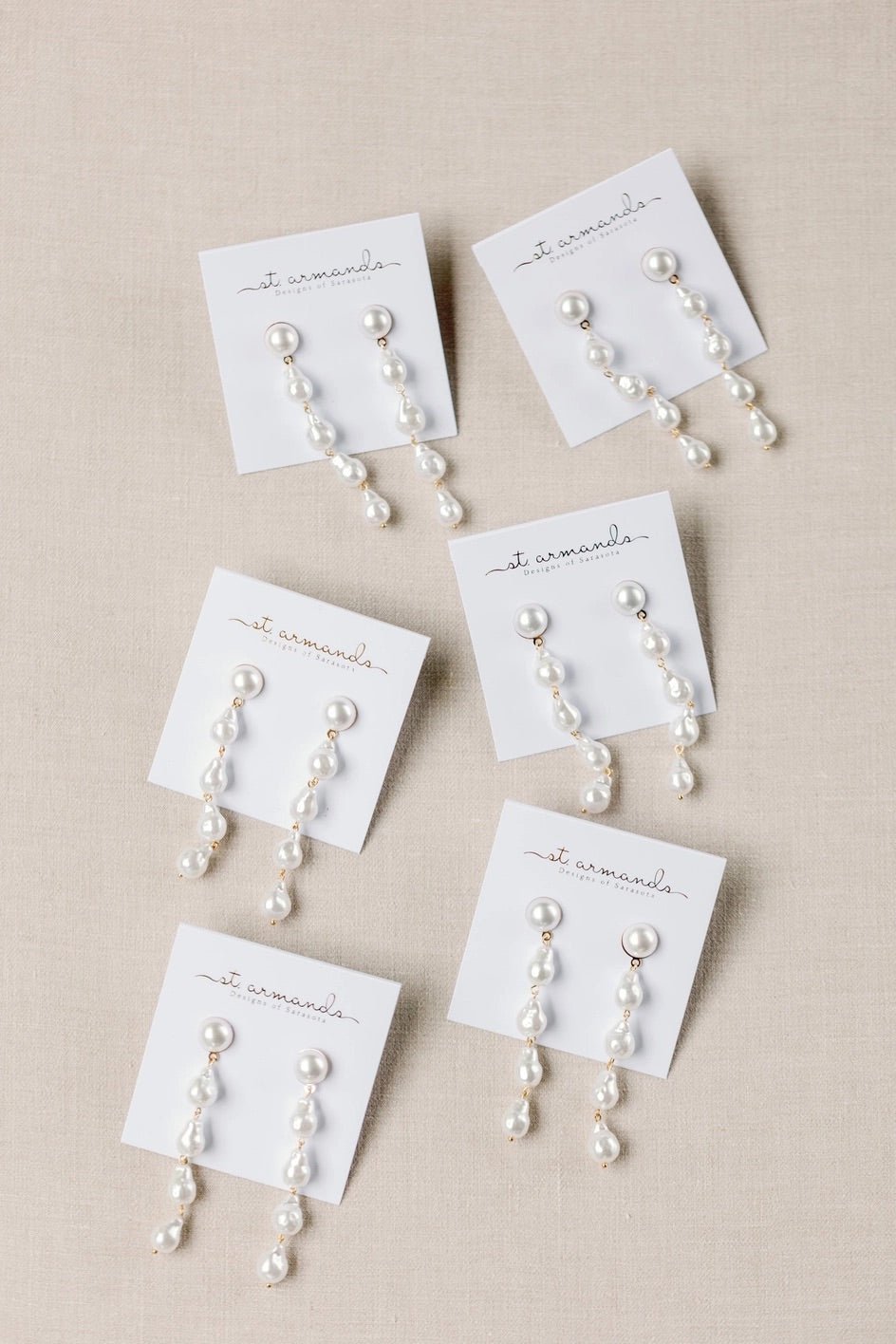 Earrings - Natural Pearl Statement Drop Earrings - Curated Dry Goods