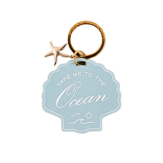 Keychain - Ocean Seashell Charm Keychain - Curated Dry Goods