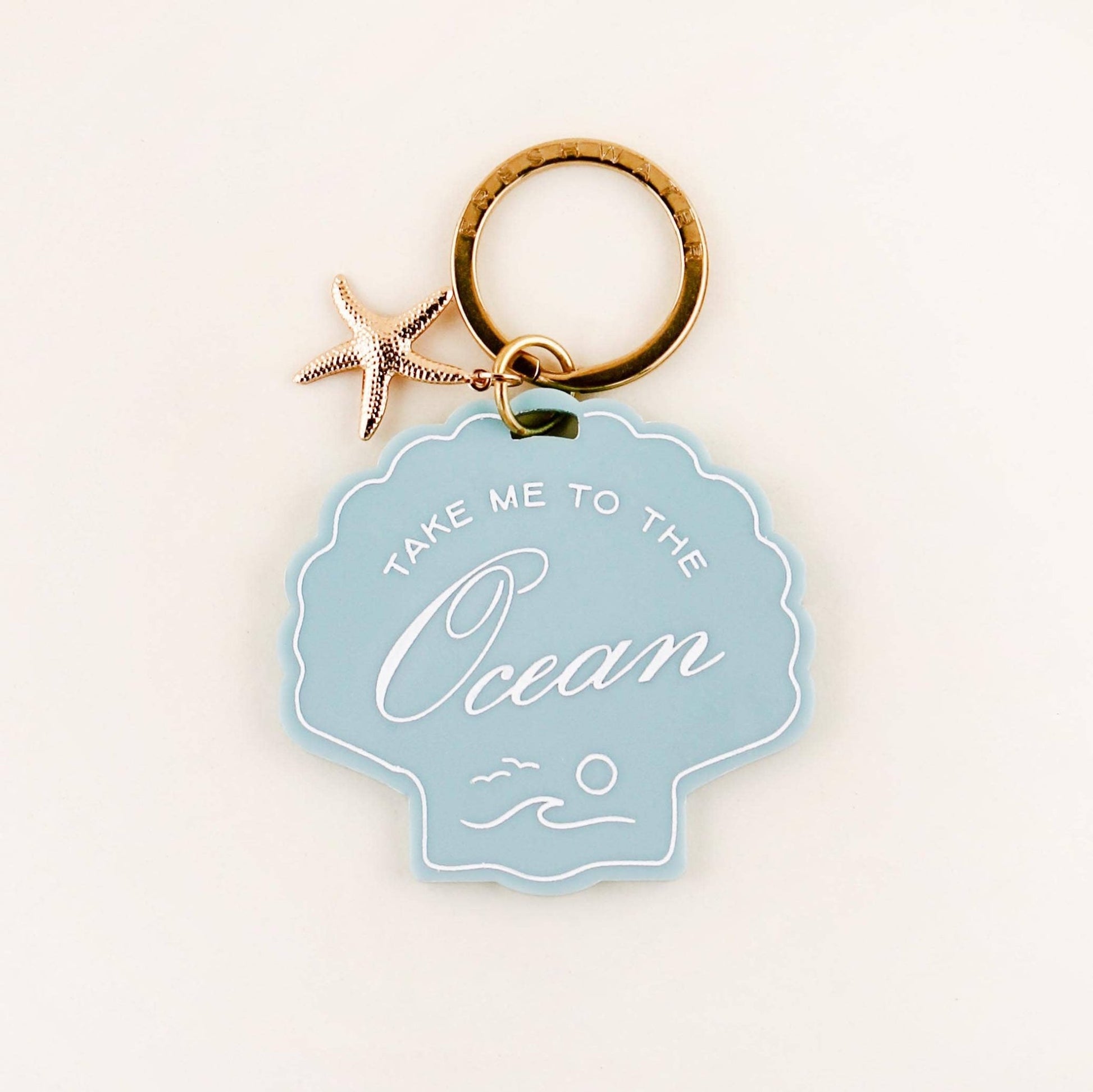 Keychain - Ocean Seashell Charm Keychain - Curated Dry Goods