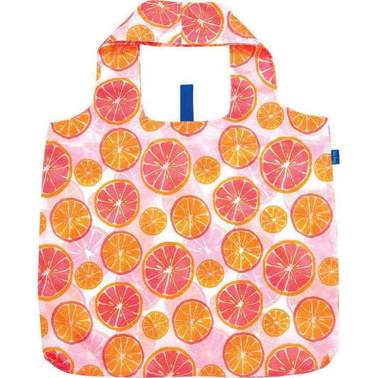 Bags - Orange Print Reusable Shopper Tote - Curated Dry Goods