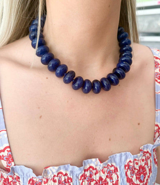 Necklace - Positano Beaded Statement Necklace - Curated Dry Goods