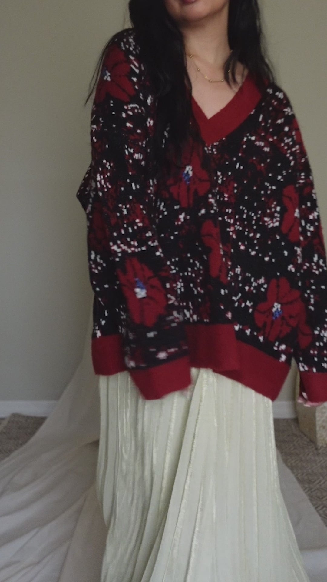Hibiscus Print Sweater