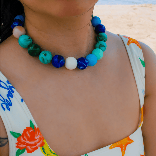Necklace - Ravello Beaded Statement Necklace - Curated Dry Goods