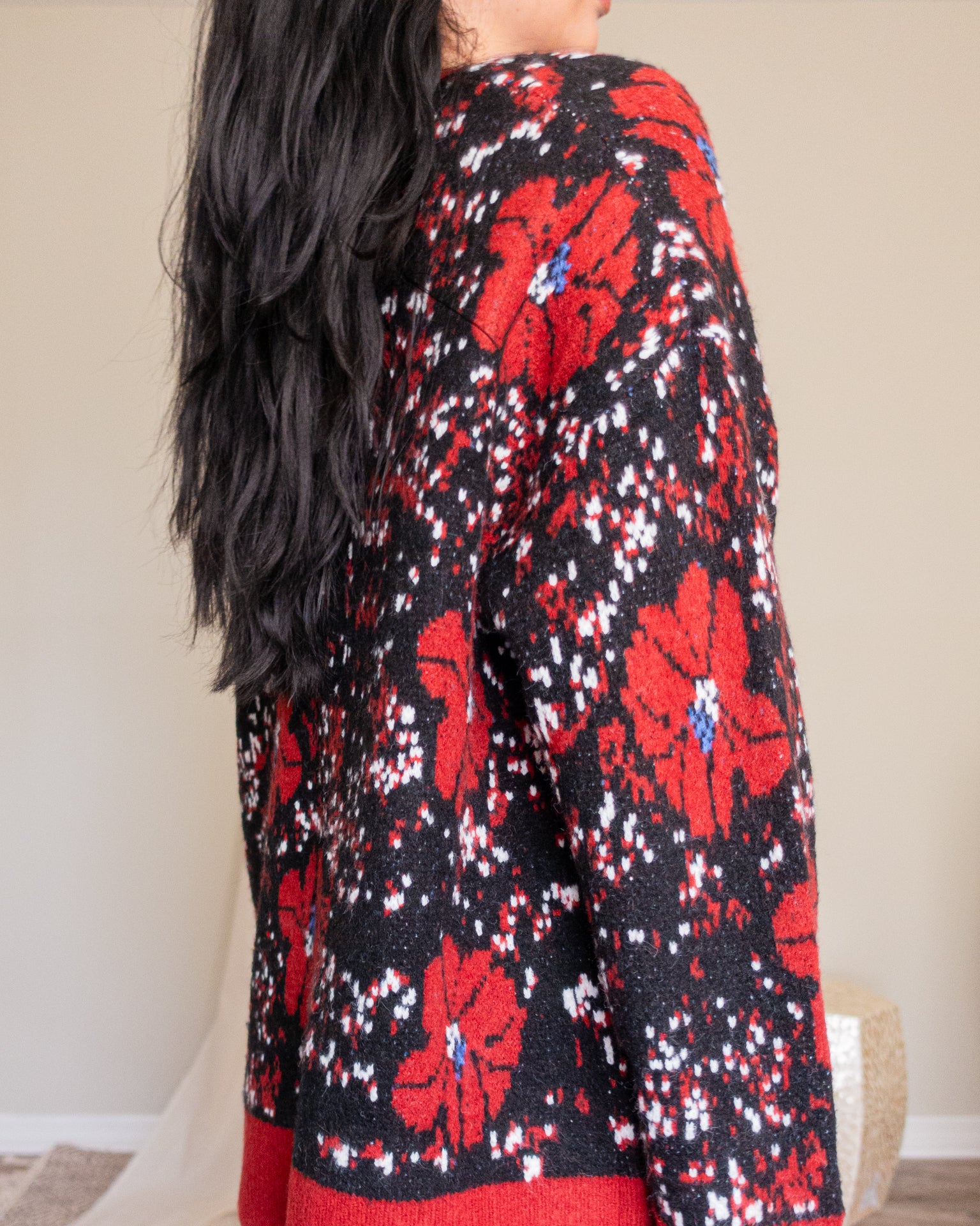 Hibiscus Print Sweater